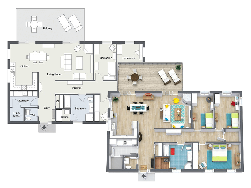 2D & 3D Floor Plans - Real Estate Photography Mid North 1